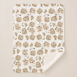 Cobertor Sherpa Padrão de Cookies Chip de Chocolate