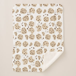 Cobertor Sherpa Padrão de Cookies Chip de Chocolate