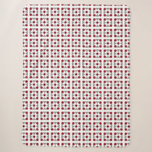Cobertor Sherpa Padrão de Deco de Arte Vermelha