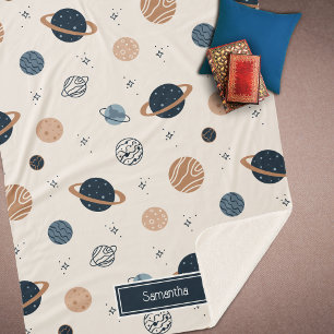 Cobertor Sherpa Padrão de desenho dos planetas do sistema solar