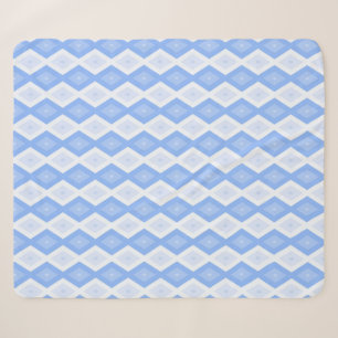 Cobertor Sherpa Padrão de diamante azul pálido