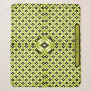 Cobertor Sherpa Padrão de Diamante Preto, Verde e Branco