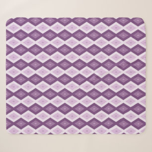 Cobertor Sherpa Padrão de diamante roxo