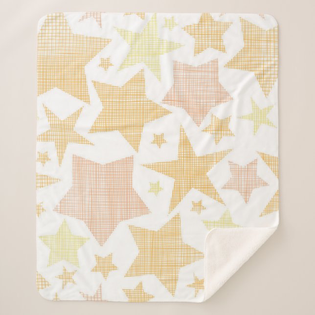 Cobertor Sherpa Padrão de estrelas (Frente)