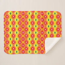 Padrão de faixas de diamante retrô coloridas