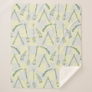 Cobertor Sherpa Padrão de ferramentas de jardinagem