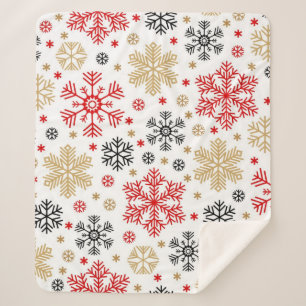 Cobertor Sherpa Padrão de floco de neve	