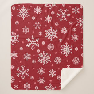 Cobertor Sherpa Padrão de floco de neve	