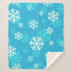 Cobertor Sherpa Padrão de floco de neve	