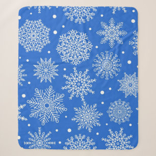 Cobertor Sherpa Padrão de flocos de neve