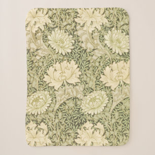 Cobertor Sherpa Padrão de Flor Chrysanthemum (por William Morris)