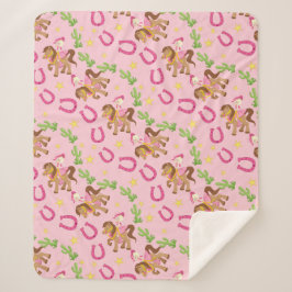 Cobertor Sherpa Padrão de Garotinha Bonita