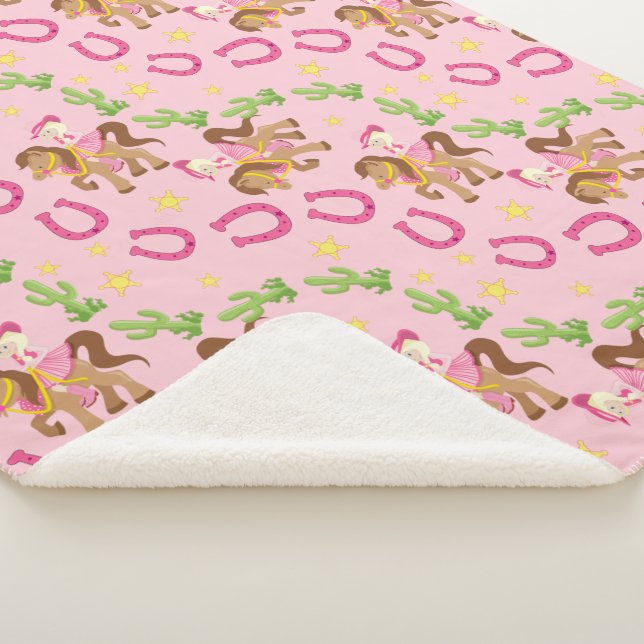 Cobertor Sherpa Padrão de Garotinha Bonita (3/4)