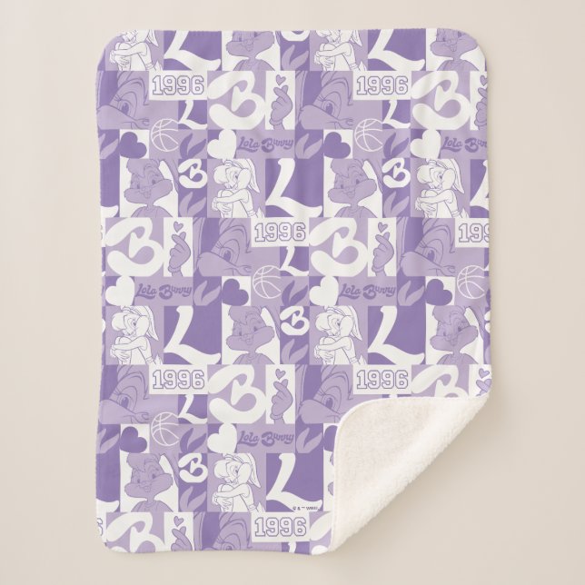 Cobertor Sherpa Padrão de Grade Lola 96 (Frente)