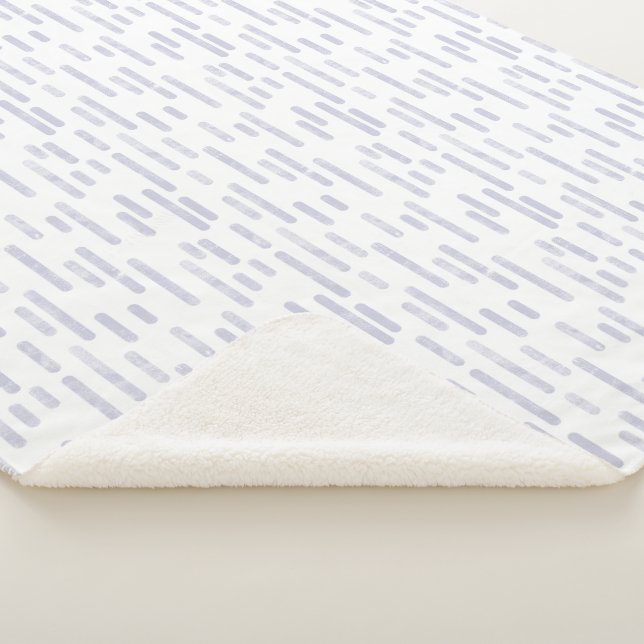 Cobertor Sherpa Padrão de Linhas Arredondadas de Tinta | Púrpura e (3/4)