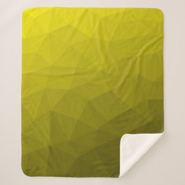 Cobertor Sherpa Padrão de malha geométrica do gradiente ombre amar (Frente)