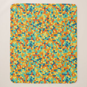 Cobertor Sherpa Padrão de mosaico vibrante