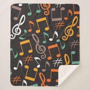 Cobertor Sherpa Padrão de música
