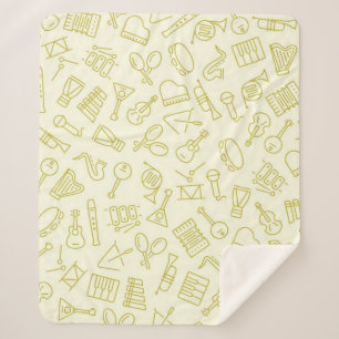 Cobertor Sherpa Padrão de música