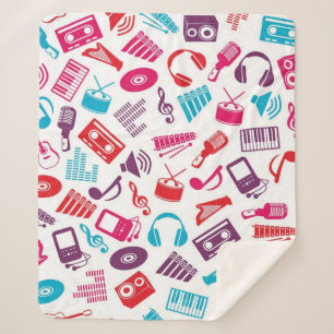 Cobertor Sherpa Padrão de música