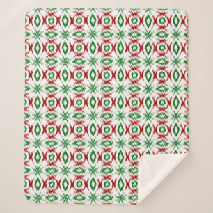 Cobertor Sherpa Padrão de Natal Ikat