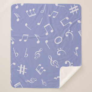 Cobertor Sherpa Padrão de notas de música