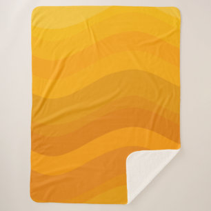 Cobertor Sherpa Padrão de Onda Retroativa Tons Terrestres Quentes