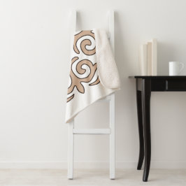 Cobertor Sherpa Padrão de ornamento cazaque