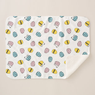 Cobertor Sherpa Padrão de Ovos de Páscoa de Snoopy