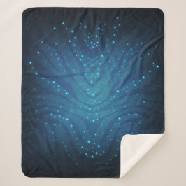 Cobertor Sherpa Padrão de Pele Alienigena Azul Bioluminescente - A