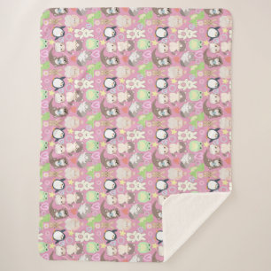 Cobertor Sherpa Padrão de Personagens de desenho animados Cons L R