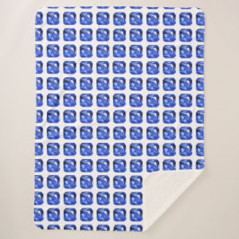 Cobertor Sherpa Padrão de Quarto Azul