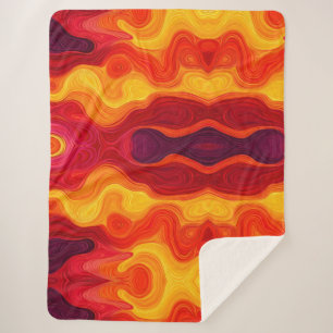 Cobertor Sherpa Padrão de Redemoinho Vibrante 