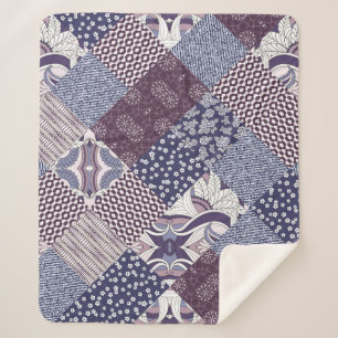 Cobertor Sherpa Padrão de retalhamento sem soldadura desenhada à