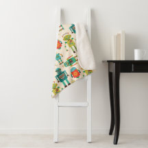 Padrão de retrorobôs coloridos