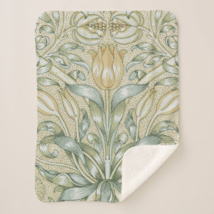 Cobertor Sherpa Padrão de Romã Antiga Lily de William Morris