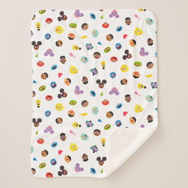 Cobertor Sherpa Padrão de rosto unido (Frente)