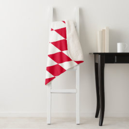 Cobertor Sherpa Padrão de Sinalizador do Diamante da Baviera Verme