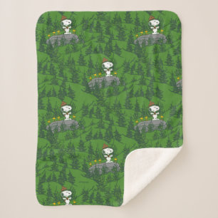 Cobertor Sherpa Padrão de subida do escuteiro do Snoopy Beagle