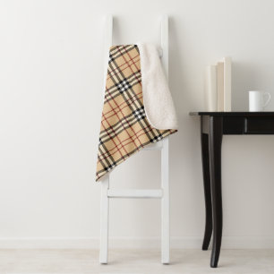 Cobertor Sherpa Padrão de Tartan escocês