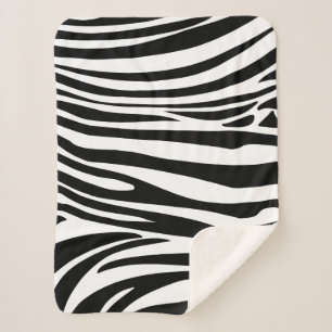 Cobertor Sherpa Padrão de Trendy da Zebra Tropical Summer Stripes