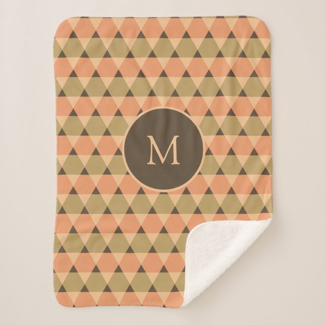 Cobertor Sherpa Padrão de triângulos (Frente)