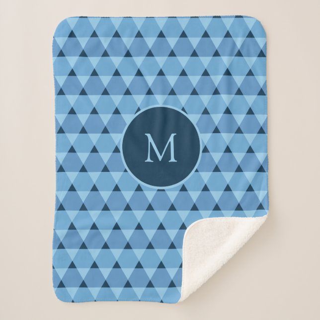 Cobertor Sherpa Padrão de triângulos (Frente)