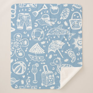 Cobertor Sherpa Padrão de Verão