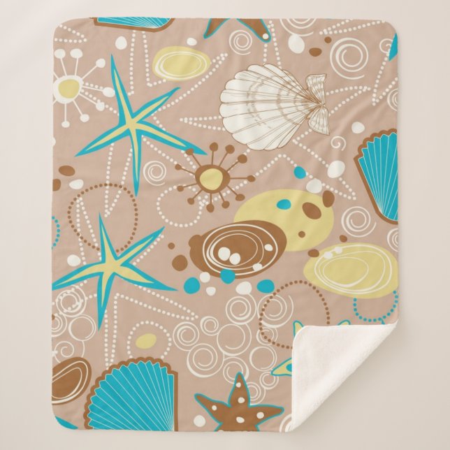 Cobertor Sherpa Padrão de Verão (Frente)