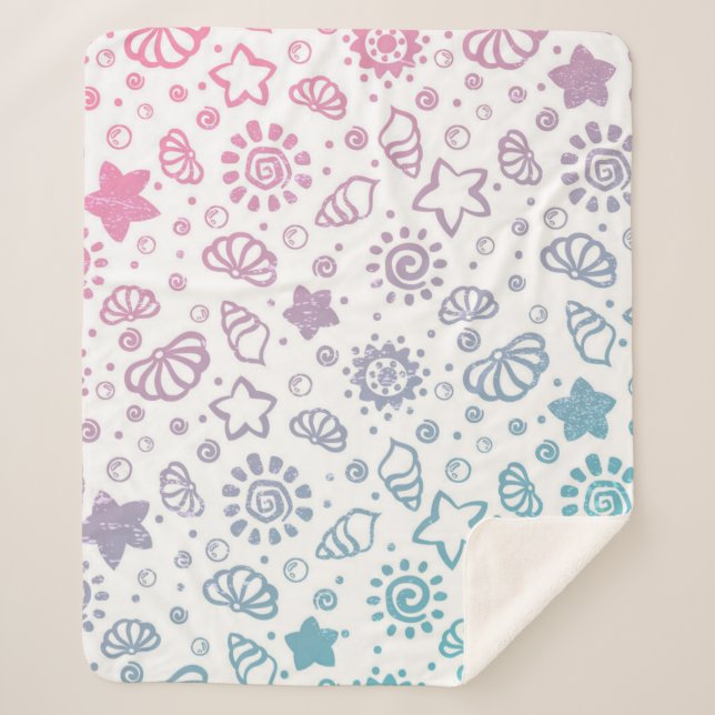 Cobertor Sherpa Padrão de Verão (Frente)