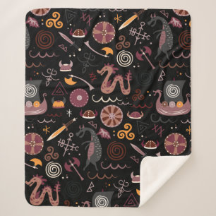 Cobertor Sherpa Padrão de visualização sem costura design gráfico