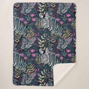 Cobertor Sherpa Padrão de zebra chinesa