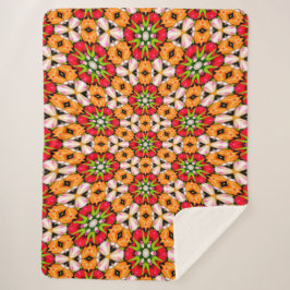 Cobertor Sherpa Padrão do Buquê Tulips