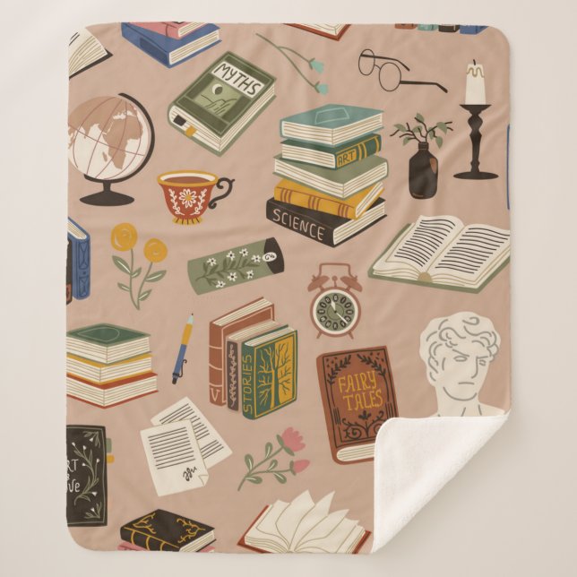 Cobertor Sherpa Padrão do livro (Frente)